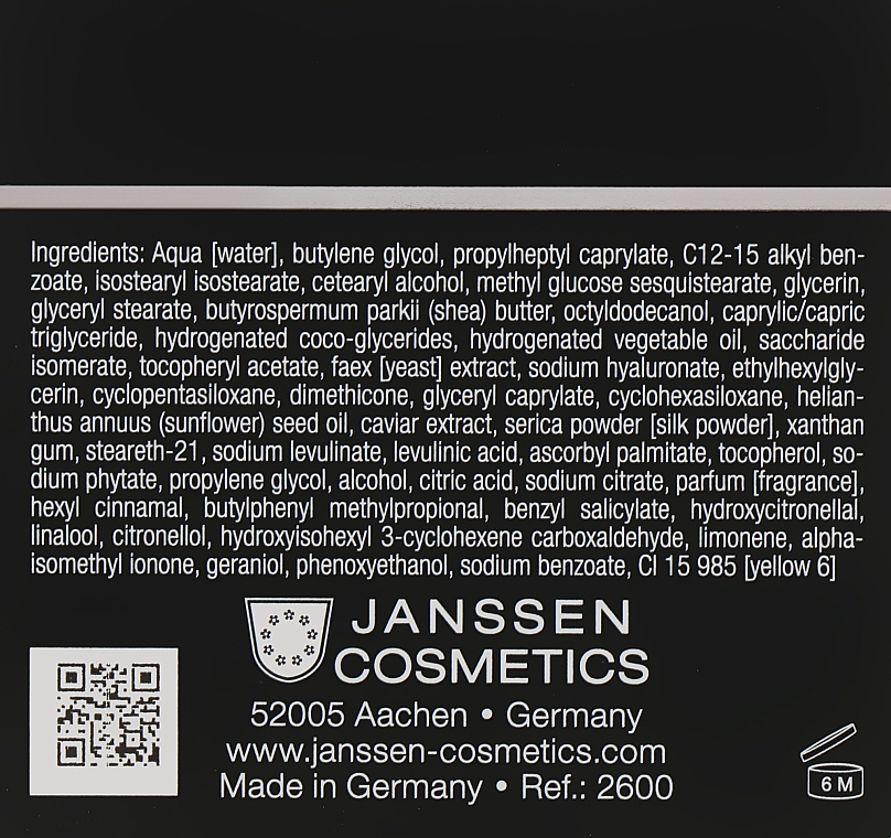 Luksusowy krem ​​z ekstraktem z czarnego kawioru - Janssen Cosmetics Caviar Luxery Cream — Zdjęcie N3