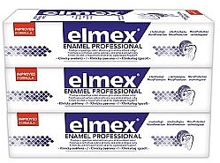 Kup Zestaw - Elmex Professional Dental Enamel Protection (toothpaste/3x75ml)