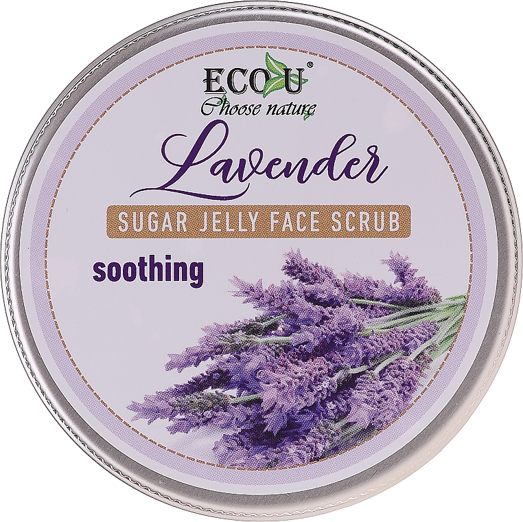 Kojąca peelingująca galaretka do twarzy Lawenda - Eco U Soothing Lavender Sugar Jelly Face Scrub — Zdjęcie N1