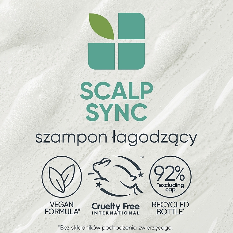 Łagodzący szampon dla suchej lub wrażliwej skóry głowy​ - Biolage Scalp Sync Calming Shampoo — Zdjęcie N5