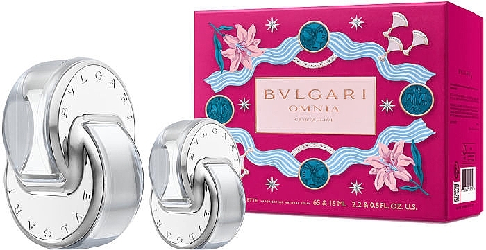 Bvlgari Omnia Crystalline - Zestaw (edt 65 ml + mini 15 ml) — Zdjęcie N1