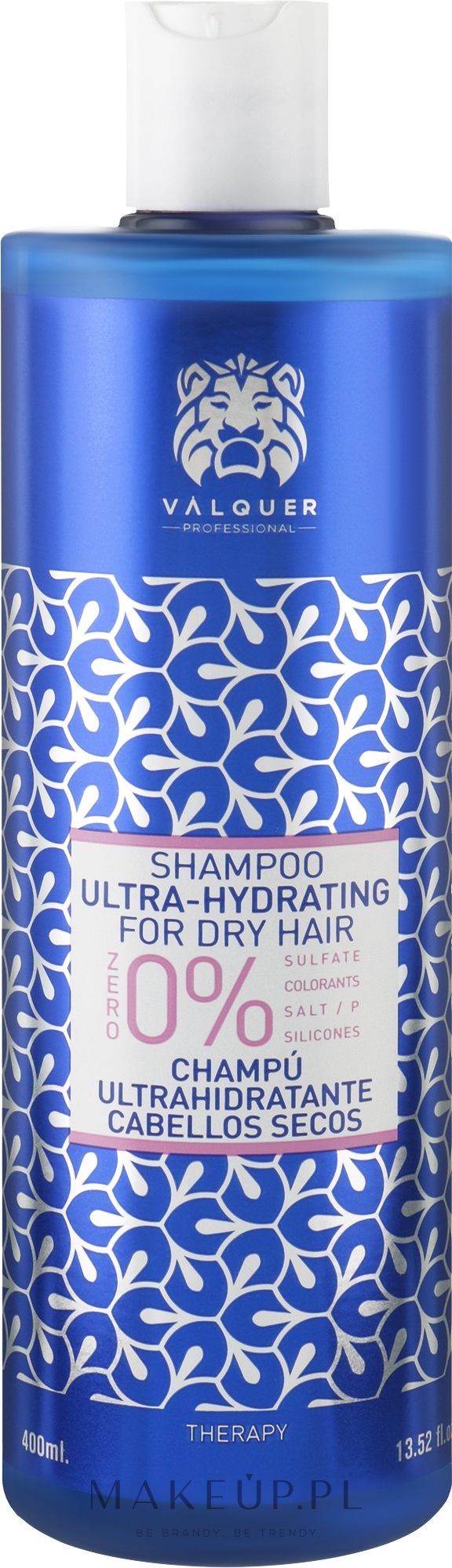 Ultra nawilżający szampon do włosów suchych - Valquer Shampoo Ultra-Hydrating For Dry Hair — Zdjęcie 400 ml