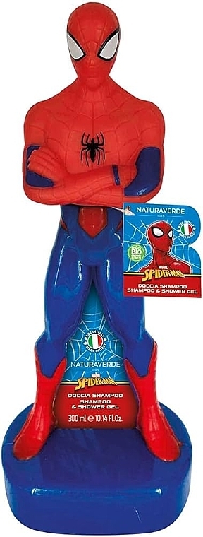 Szampon-żel pod prysznic dla dzieci Spiderman - Naturaverde Kids Marvel Spiderman Shampoo & Shower Gel — Zdjęcie N1