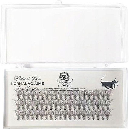 Sztuczne rzęsy w kępkach, 10 mm B, 60 sztuk - Lewer Natural Lash Normal Volume Los Angeles — Zdjęcie N1