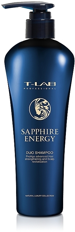 Szampon wzmacniający włosy - T-LAB Professional Sapphire Energy Duo Shampoo