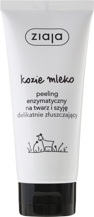 Delikatnie złuszczający peeling enzymatyczny na twarz i szyję - Ziaja Kozie mleko