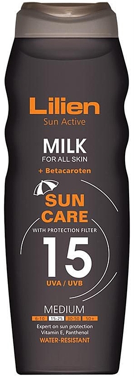 Przeciwsłoneczne mleczko do ciała - Lilien Sun Active Milk SPF 15 — Zdjęcie N1