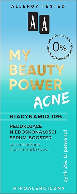 Redukujące niedoskonałości serum-booster do twarzy - AA My Beauty Power Acne — Zdjęcie N5