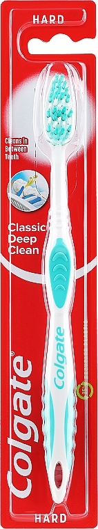 Szczoteczka do zębów Classic, turkusowa - Colgate Classic Deep Clean Hard — Zdjęcie N1