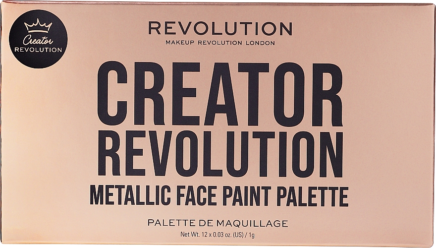 Paleta metalicznych farb do twarzy - Revolution Creator Revolution Metallic Face Paint Palette — Zdjęcie N2
