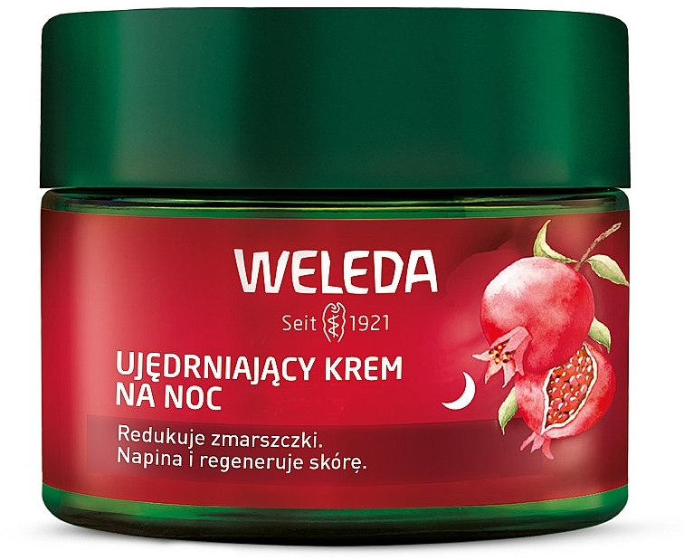 PRZECENA! Ujędrniający krem na noc z peptydami z granatu i maku - Weleda Pomegranate & Poppy Peptide Firming Night Cream * — Zdjęcie N2