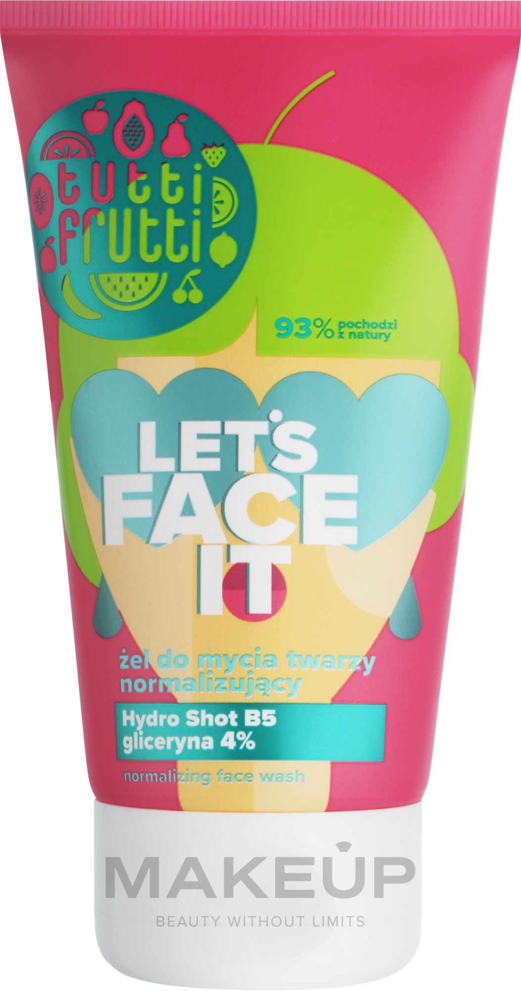 Normalizujący żel do mycia twarzy - Farmona Tutti Frutti Let`s Face It Normalizing Face Wash — Zdjęcie 150 ml