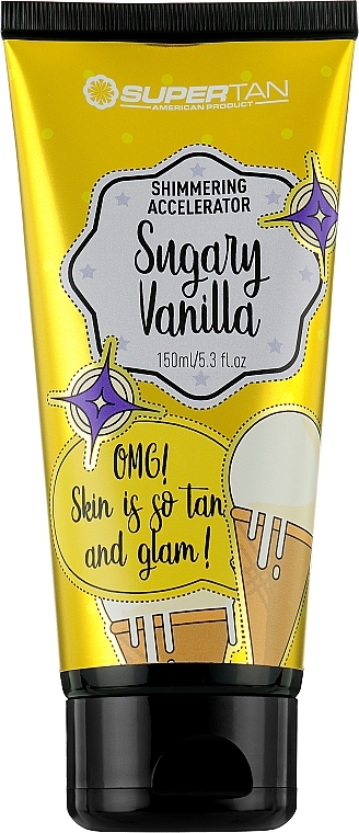 Krem do opalania z cząstkami złota - SuperTan Shimmering Accelerator Sugary Vanilla — Zdjęcie N1