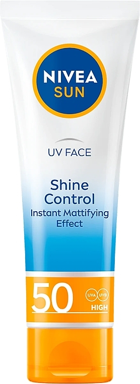 Matujący krem przeciwsłoneczny do skóry normalnej i mieszanej - Nivea Sun Shine Control Instant Mattifying Effect SPF 50 — Zdjęcie N1