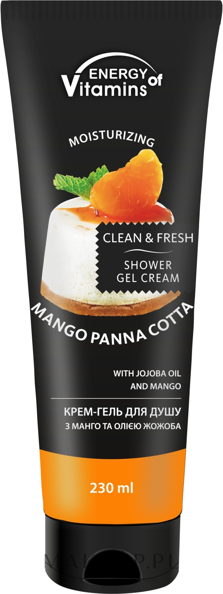 Kremowy żel pod prysznic - Energy of Vitamins Cream Shower Gel Mango Panna Cotta — Zdjęcie 230 ml