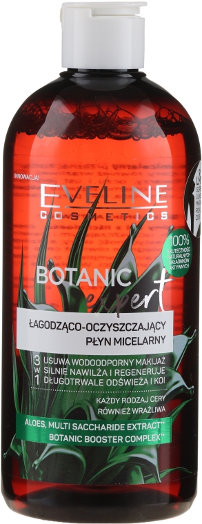 Łagodząco-oczyszczający płyn micelarny - Eveline Cosmetics Botanic Expert