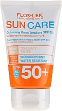 PREZENT! Ochronny krem tonujący do twarzy SPF 50+ - Floslek Sun Protection Tinder Cream SPF50+ — Zdjęcie N1