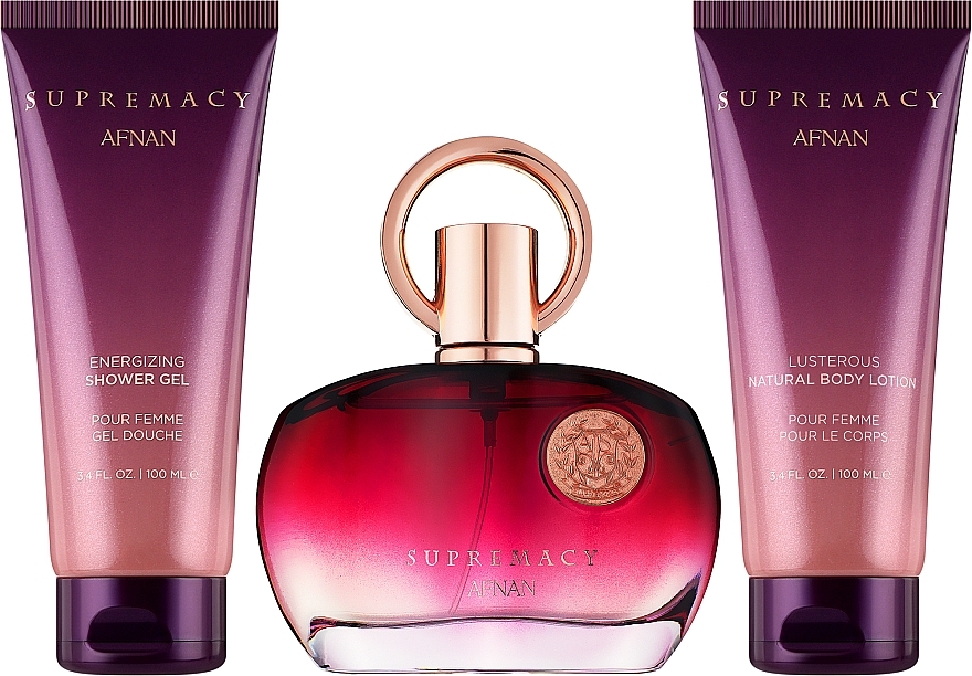 Afnan Perfumes Supermacy Femme Purple - Zestaw (edp/100ml + sh/gel/100ml + b/lot/100ml) — Zdjęcie N2