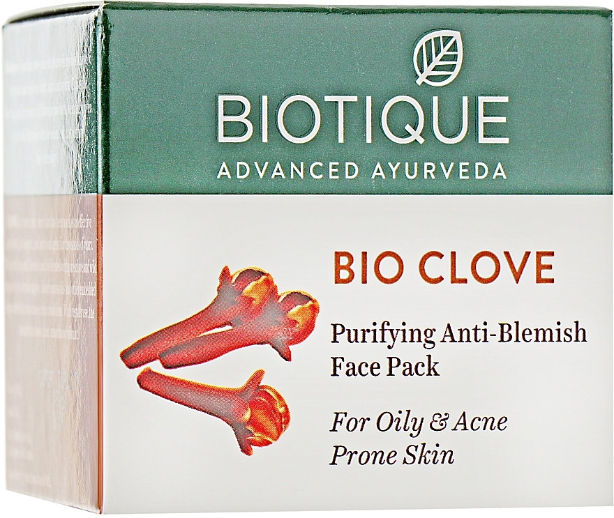 Oczyszczająca maska do twarzy przeciw przebarwieniom Goździk - Biotique Bio Clove Purifying Anti- Blemish Face Pack