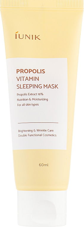 Regenerująca maska witaminowa z propolisem na noc - iUNIK Propolis Vitamin Sleeping Mask