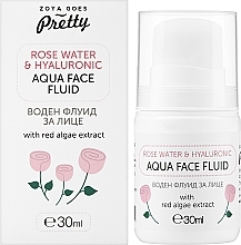 Fluid do twarzy z wodą różaną i kwasem hialuronowym - Zoya Goes Rose Water & Hyaluronic Aqua Fluid  — Zdjęcie N2