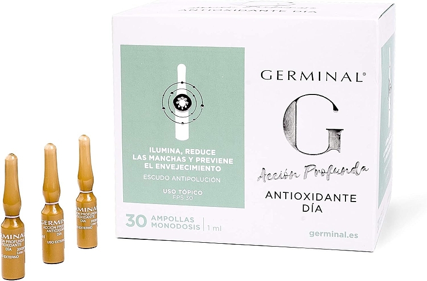 Antyoksydacyjne ampułki do twarzy na dzień - Germinal Antioxidante Day Ampoules SPF 30 — Zdjęcie N1