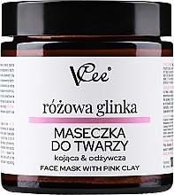 Kojąca maska odżywcza z różową glinką do twarzy - VCee Pink Clay Face Mask Calming&Nourisning — Zdjęcie N1