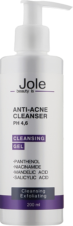 Żel do mycia twarzy z kwasem salicylowym i migdałowym - Jole Anti-Acne Cleanser