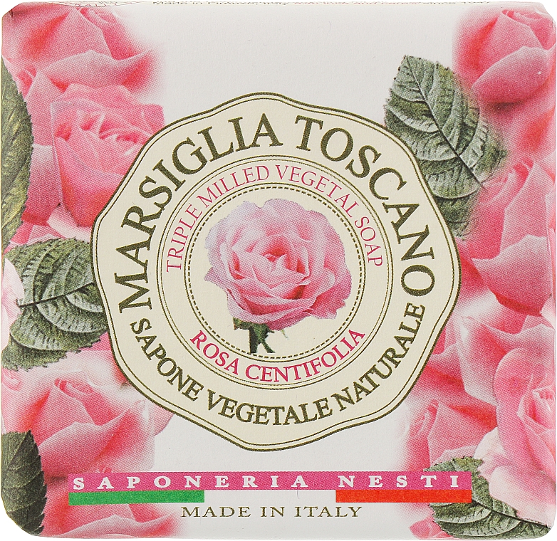 Naturalne mydło w kostce Róża stulistna - Nesti Dante Marsiglia Toscano Rosa Centifolia