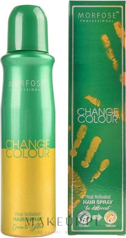 Spray do koloryzacji włosów - Morfose Change Colour Hair Spray — Zdjęcie Green To Yellow