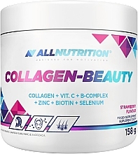 Kolagen o smaku truskawkowym - Allnutrition Collagen-Beauty Suplement Diety  — Zdjęcie N1
