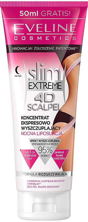Koncentrat ekspresowo wyszczuplający nocna liposukcja - Eveline Cosmetics Slim Extreme 4D Scalpel