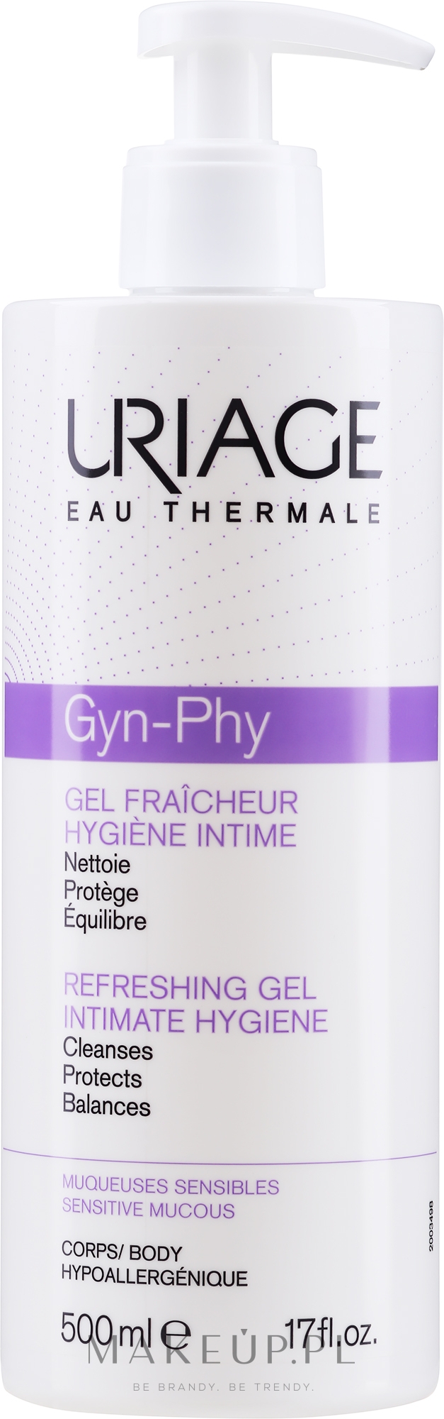 Żel do higieny intymnej - Uriage GYN-PHY Toilette Intime Gel Fraicheur — Zdjęcie 500 ml