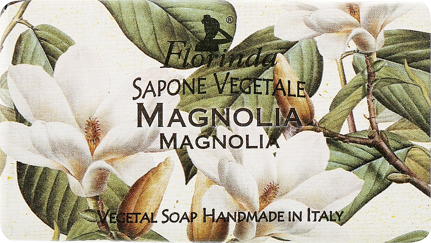 Mydło naturalne w kostce Magnolia - Florinda Sapone Vegetale Magnolia — Zdjęcie N1