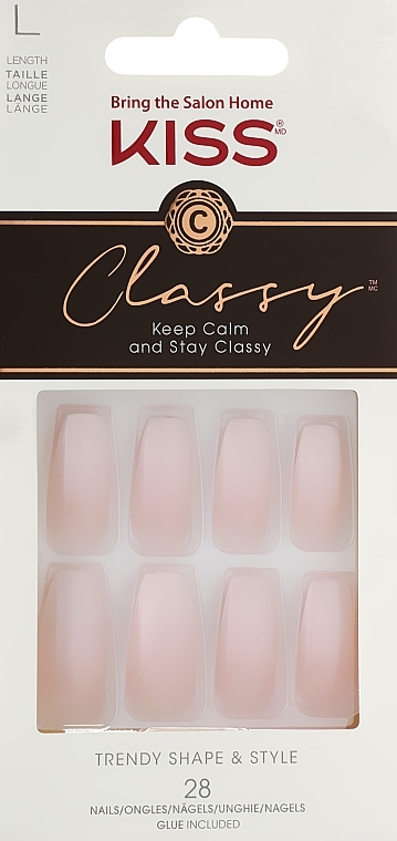 Zestaw sztucznych paznokci z klejem Classy - Kiss Classy Nails Be-you-tiful — Zdjęcie N1