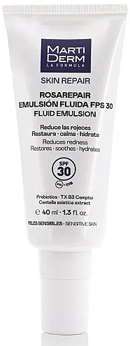 Płynna emulsja do skóry wrażliwej i skłonnej do zaczerwienień - Martiderm Skin Repair Rosarepair Fluid Emulsion SPF30+ — Zdjęcie N1