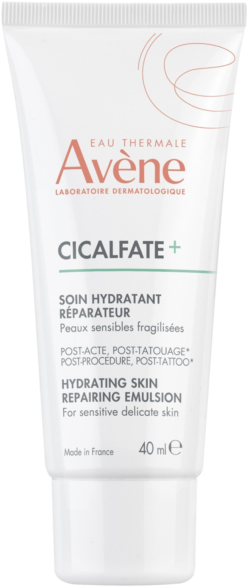 Nawilżająca emulsja regenerująca po zabiegach/po tatuażu - Avène Eau Thermale Cicalfate+ Hydrating Skin Repairing Emulsion — Zdjęcie 40 ml