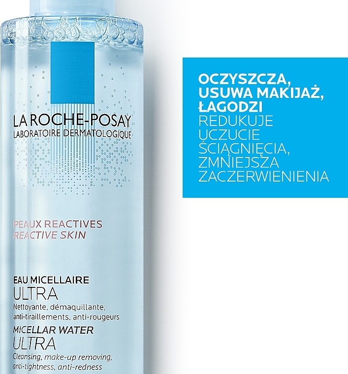 PRZECENA!  Woda micelarna do skóry wrażliwej i reaktywnej - La Roche-Posay Micellar Water Ultra For Reactive Skin * — Zdjęcie N3