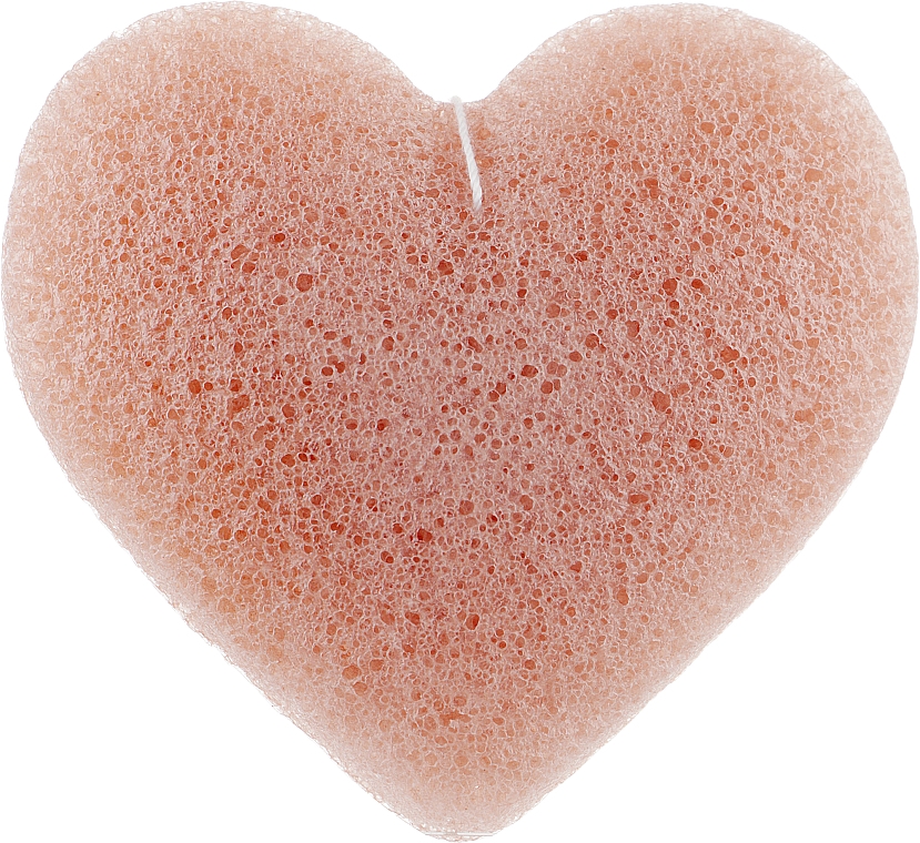 Gąbka - The Konjac Sponge Company Premium Heart Puff with French Pink Clay — Zdjęcie N1