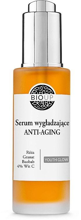 PRZECENA! Wygładzające serum przeciwzmarszczkowe z 4% witaminą C - Bioup Youth Glow Anti-Aging Serum * — Zdjęcie N2