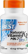 Naturalna witamina K2 z MenaQ7, 45 mg - Doctor's Best  — Zdjęcie N1