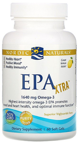 Kwas Omega-3 w żelowych kapsułkach o smaku cytrynowym - Nordic Naturals EPK XTRA  — Zdjęcie N1
