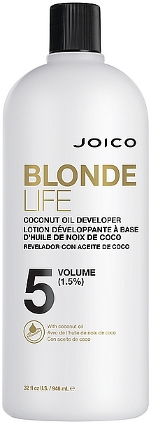 Krem utleniający, 1,5% - Joico Blonde Life Coconut Oil Developer 5 Volume — Zdjęcie N1