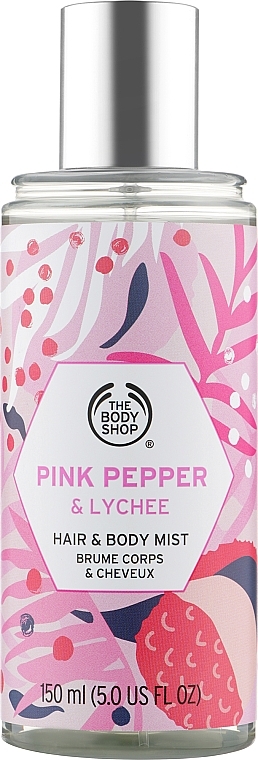 Mgiełka do włosów i ciała Różowy pieprz i liczi - The Body Shop Pink Pepper And Lychee Mist — Zdjęcie N1