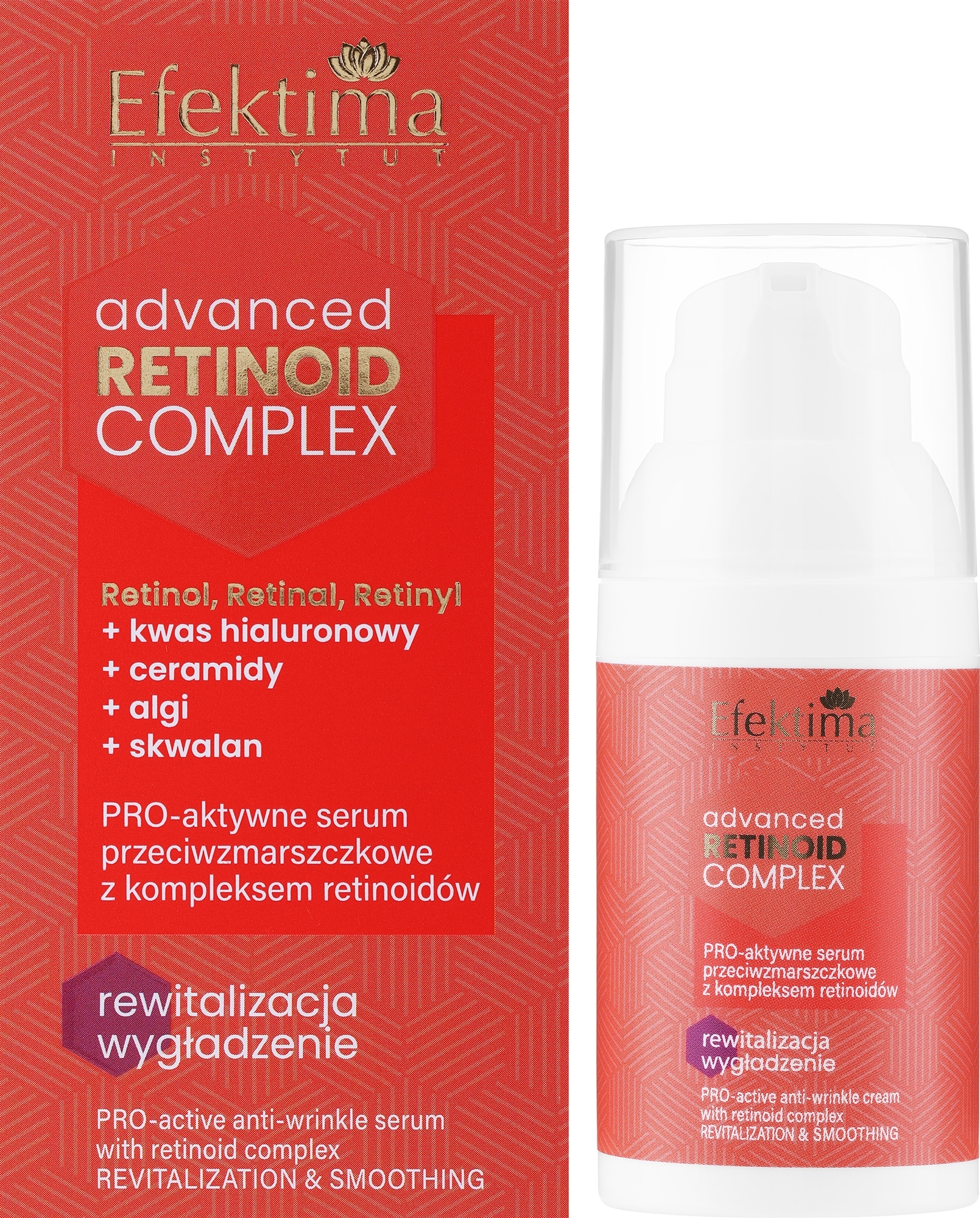 Aktywne serum przeciwzmarszczkowe z kompleksem retinoidów - Efektima Instytut Advanced Retinoid Complex — Zdjęcie 30 ml