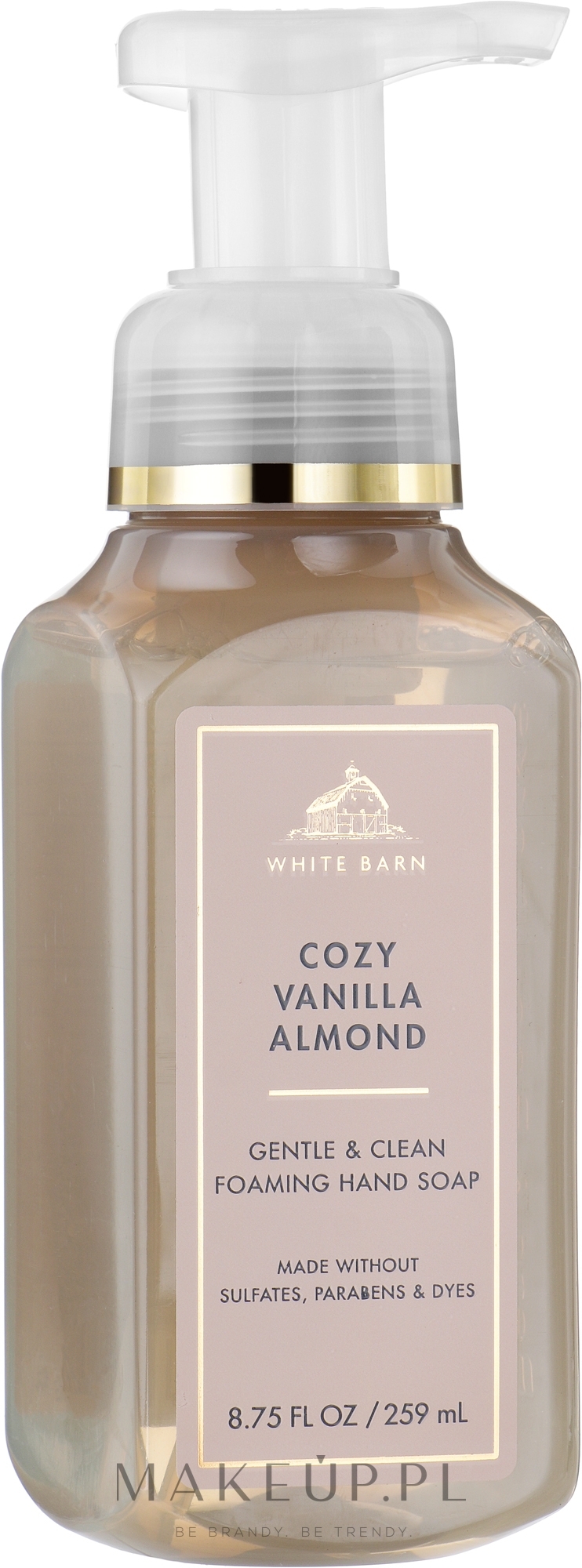 Mydło do rąk w piance Wanilia i migdał - Bath & Body Works Cozy Vanilla Almond Gentle Clean Foaming Hand Soap — Zdjęcie 259 ml