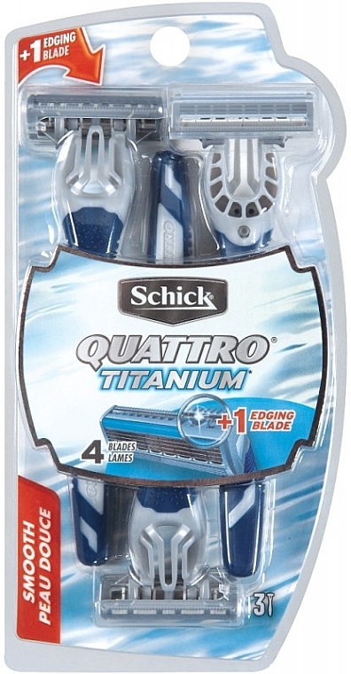 Maszynki do golenia - Wilkinson Sword Quattro 4 Titanium — Zdjęcie N1