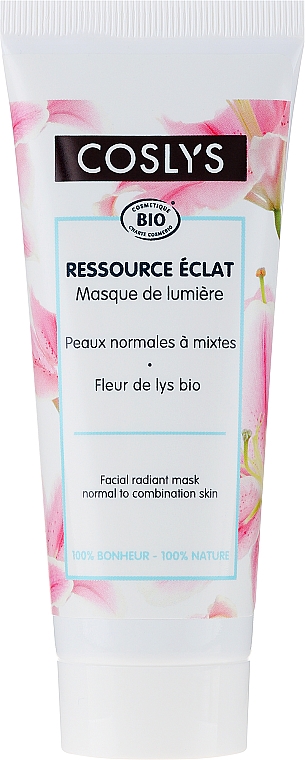Rozświetlająca maska z ekstraktem z lilii do cery normalnej i mieszanej - Coslys Facial Care Radiant Mask With Lily Extract — Zdjęcie N2