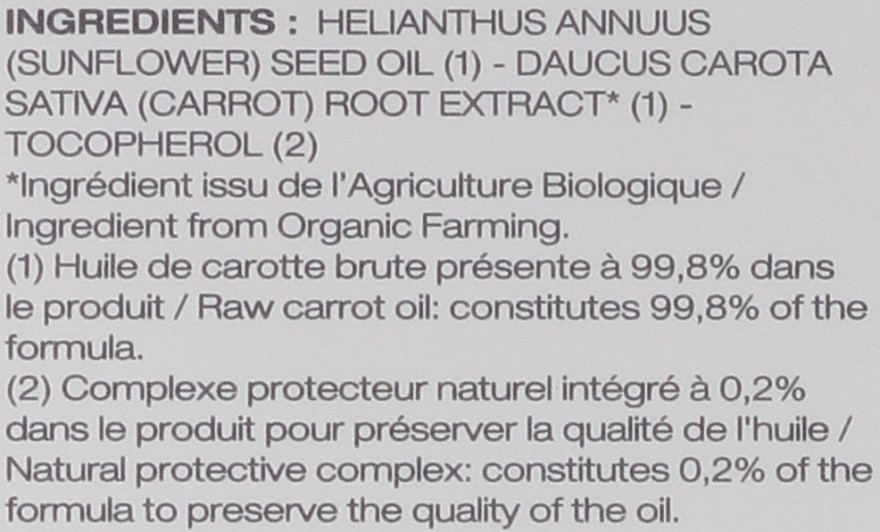 Organiczny olejek z marchewki do twarzy i ciała - Melvita Organic Carrot Oil — Zdjęcie N4