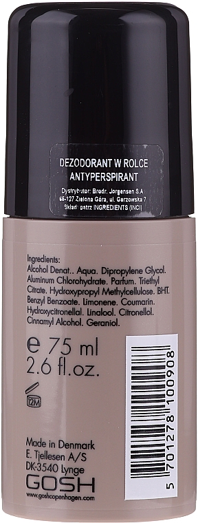 Perfumowany dezodorant w kulce - Gosh Copenhagen Musk Oil No.6 — Zdjęcie N2